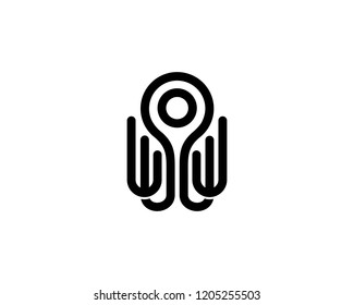 Jellyfish Logo Template Design Vector, Emblem, Concept Design, Creative Symbol, Icon