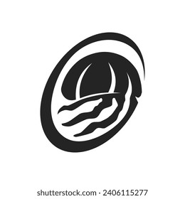 Jellyfish Logo template Isolated. Brand Identity. Icon Abstract Vector graphic
