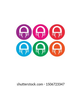 Jellyfish logo template vector icon design