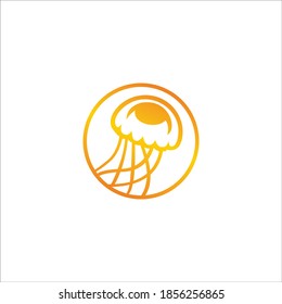 jellyfish logo vector icon templet