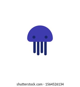 jellyfish logo vector illustration. jellyfish symbol icon.