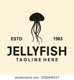 jellyfish logo vector template illustration design