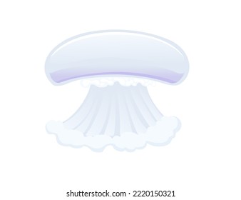 Jellyfish medusa underwater animal purple color vector illustration isolated on white background