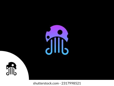 Jellyfish Mushroom Vector Logo, simple and attractive