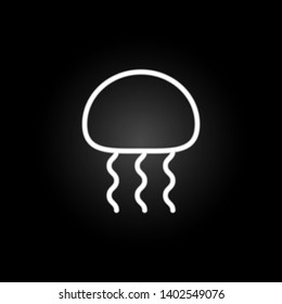 Jellyfish neon icon. Elements of summer set. Simple icon for websites, web design, mobile app, info graphics