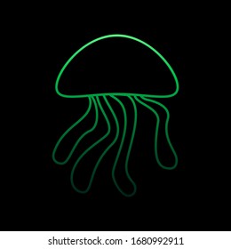 Jellyfish nolan icon. Simple thin line, outline vector of marine live icons for ui and ux, website or mobile application