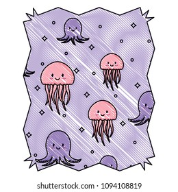 jellyfish and octopus pattern