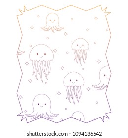 jellyfish and octopus pattern