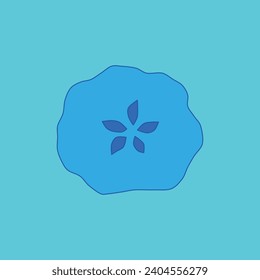 Jellyfish on the light blue background