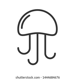 jellyfish outline ui web icon. medusa vector icon for web, mobile and user interface design isolated on white background