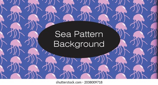 Jellyfish pattern. Adorable Cute animal ocean pattern background. you can use printing, pillow, backcover