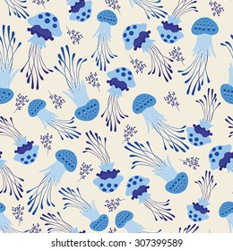 Jellyfish pattern background.