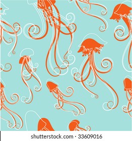 Jellyfish Pattern Vector