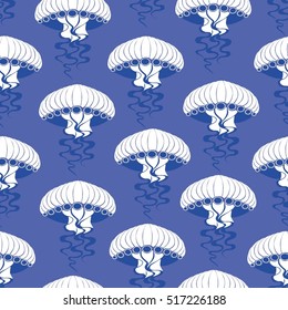 jellyfish pattern - vector, illustration