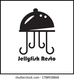 The Jellyfish Resto logo depicts the head of a jellyfish as a food cover.