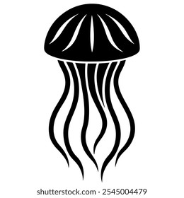 A jellyfish sea animal icon. vector isolated on  white background