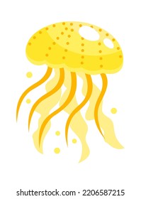 Jellyfish sea animal. Vector illustration
