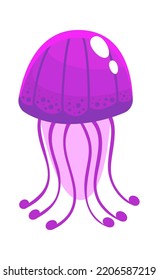 Jellyfish sea animal. Vector illustration