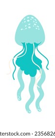 Jellyfish Sea Creature Vector Illustration