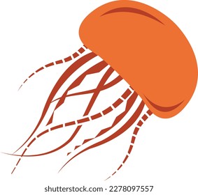 Jellyfish or sea jellies concept, Medusozoa nettle vector design, Sea Food symbol, Underwater Animals aquatic Common species illustration