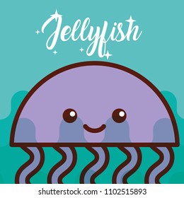 jellyfish sea life cartoon