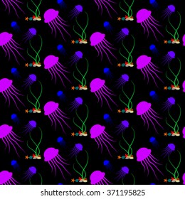 jellyfish seamless pattern