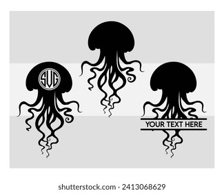 Jellyfish, Jellyfish Silhouette, Fish, Jellyfish Eps, Animal, Box jellyfish, Sea animals, Beach, Summer, Holiday