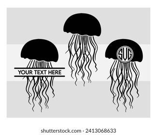 Jellyfish, Jellyfish Silhouette, Fish, Jellyfish Eps, Animal, Box jellyfish, Sea animals, Beach, Summer, Holiday