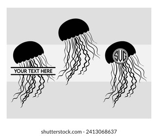 Jellyfish, Jellyfish Silhouette, Fish, Jellyfish Eps, Animal, Box jellyfish, Sea animals, Beach, Summer, Holiday