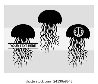 Jellyfish, Jellyfish Silhouette, Fish, Jellyfish Eps, Animal, Box jellyfish, Sea animals, Beach, Summer, Holiday