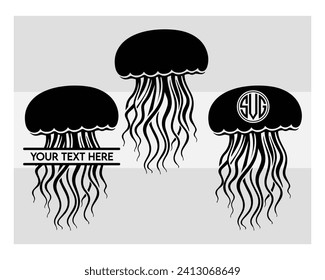 Jellyfish, Jellyfish Silhouette, Fish, Jellyfish Eps, Animal, Box jellyfish, Sea animals, Beach, Summer, Holiday