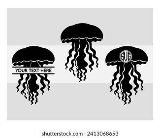 Jellyfish, Jellyfish Silhouette, Fish, Jellyfish Eps, Animal, Box jellyfish, Sea animals, Beach, Summer, Holiday