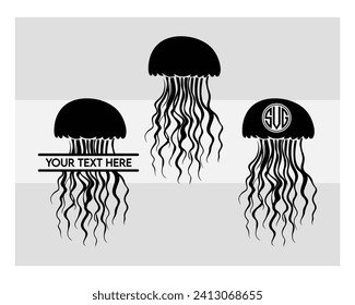 Jellyfish, Jellyfish Silhouette, Fish, Jellyfish Eps, Animal, Box jellyfish, Sea animals, Beach, Summer, Holiday