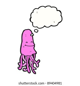 jellyfish with thought bubble
