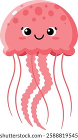 The jellyfish transforms into a playful pose.