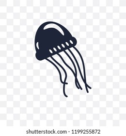 Jellyfish transparent icon. Jellyfish symbol design from Animals collection. Simple element vector illustration on transparent background.