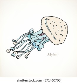 Jellyfish, vector animal