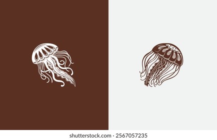 Jellyfish vector design on white background