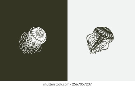 Jellyfish vector design on white background