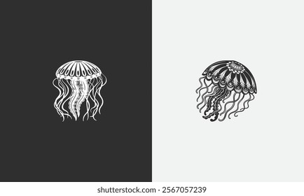 Jellyfish vector design on white background