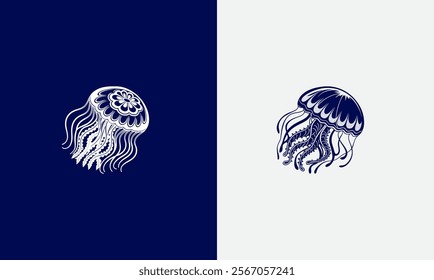 Jellyfish vector design on white background