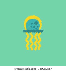 Jellyfish vector in Hatching style