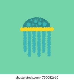 Jellyfish vector in Hatching style