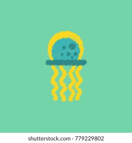 Jellyfish vector in Hatching style