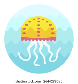 Jellyfish vector icon. Beach. Summer. Summertime. Vacation, eps 10