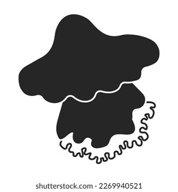Jellyfish vector icon. Black vector icon isolated on white background jellyfish.