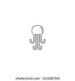 jellyfish vector icon illustration simple design.