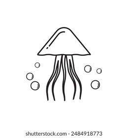 jellyfish vector icon illustration simple design.