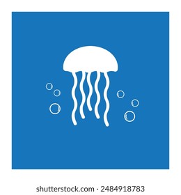 jellyfish vector icon illustration simple design.