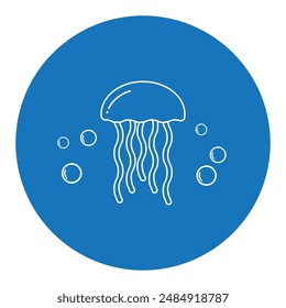 jellyfish vector icon illustration simple design.